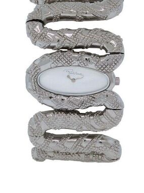 Roberto Cavalli R7253195515 Cleopatra Women's Analog Silver Tone Snake Watch